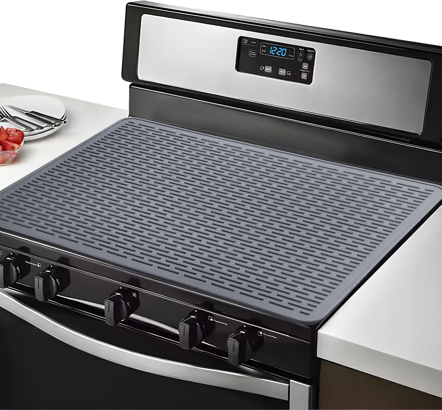 1pc Silicone Stove Top Covers - Heat Resistant, Non-Slip, Easy Clean - For Electric Stove, Glass Top Stove - Kitchen Accessories - Perfect Gift For Housewarming,Stove Sovers For Stove Top - Silicone Electric Stove Cover Mat - 28 X 20 Ceramic Stove Guard S