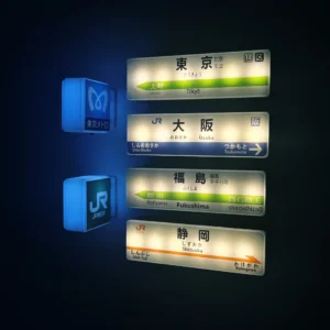 Japanese Shinkansen Fridge Magnet LED Light Up Display Creative Miniature Model Home Decor