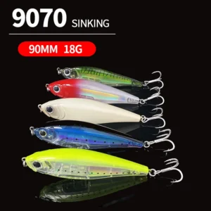 90mm 18g Sinking Pencil Fishing Lures Inshore Twitch Artificial Baits Saltwater Topwater Trout Carp Jerkbait Fishing Equipment