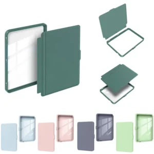 Detachable Acrylic Clear Back Case For 2024 Kobo Clara Colour Color BW 2E N365 N367 N506 6'' Case PU Leather Smart Sleep Cover