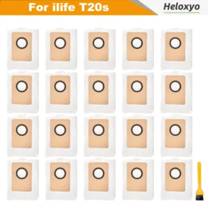 T20s Dust Bags Compatible with ILIFE T20s Self Emptying Robot Vacuum, PX-F063, Disposable Dust Bags, Accessories Kit