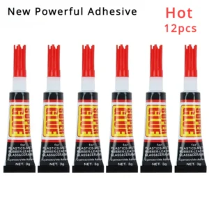 Super Glue Liquid Super Glue for Wood Epoxy Adhesive 502 Instant Transparent Epoxy Resin Stationery Shop Rubber 1/3/6/12 Items.