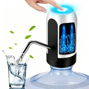 1Pc USB Rechargeable Electric Water Bottle Pump Automatic Drinking Water Dispenser with Power Switch Portable for Camping