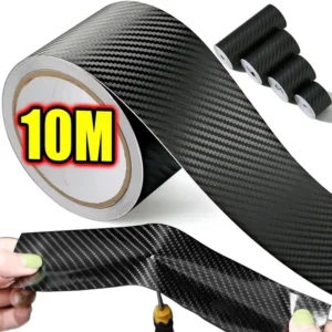1/2pcs Nano Carbon Fiber Car Sticker Paste Protector Strip DIY Automotive Protective Film Car By Sill Side Anti Scratch Tape