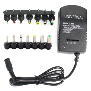 Multi Voltage Adjustable Adapter Power Supply Charger AC 220V to DC 3V-12V Converter EU/US Plug 7-30W for Electronic Devices