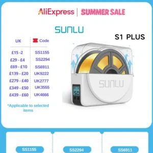 SUNLU S1+ 3D Filament Drying Box Fila-Dryer Drying Filament Storage Box Keeping Filament Dry Holder For 3D Printing Fast Heating