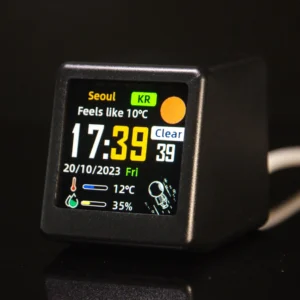 GeekMagic Ultra Smart WiFi Weather Station Bed Clock with Photo Album Gif Animation Desktop Decoration