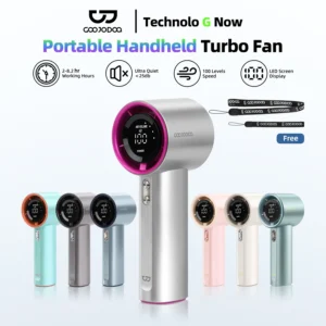 Mini Fan Rechargeable Strong Wind 100 Gear Wind Speed Electric Fan Digital Display Adjustable Turbo Portable Outdoor Handheld