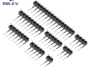 Connector Socket 2.54mm Pitch Strip 1X/2/3/4/5/6/8/10/40 Pin Single Row Right Angle Male Pin Header 3P/4P/6P/8P/20P/40Pin