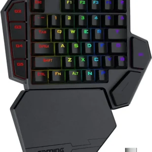 Redragon K585 PRO Wireless One-Handed Mechanical Keyboard 42 Keys 3-Mode RGB 7 Onboard Macro Keys Detachable Wrist Support
