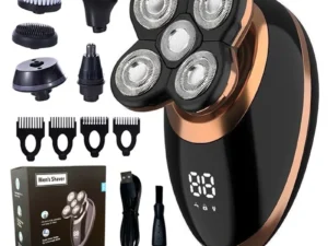 5 In 1 Electric Shaver For Men Bald Head Hair Clipper Nose Trimmer Floating 5 Blade Heads Shaving Beard Knife Rechargeable Razor