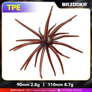 Bazooka TPE Fishing Lure 2g 8g Simulated Sea Urchin Lures Soft Silicone For Bream Pike Bass Mandarin Tilapia Gears Winter Biats