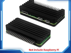 Raspberry Pi Zero 2 W Aluminum Case CNC Armored Shell with Heatsink GPIO Header Passive Cooling Case for Pi Zero 2 W / W / 1.3