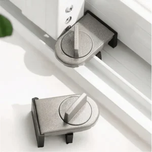 No-Drill Sliding Door Lock, Child Safety Lock for Sliding Windows, High-Rise Anti-Fall Limiter, Anti-Theft Safety Latch