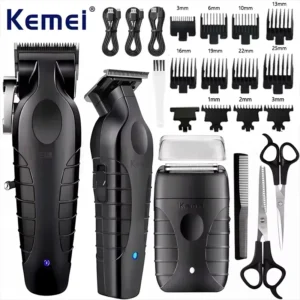 Kemei KM-2296 KM-2299 KM-T95 Professional Hair Clipper Kit or Blade Shaver Male Hair Cutting Machine Men’s Trimmer Machine