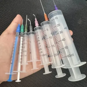 14/10pcs Syringe Set with Blunt Needles, Various Size1ml,3ml,5ml,10ml,20ml,60ml,Plastic, for Refilling, Measuring, Scientif
