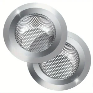 2pcs Kitchen Sink Strainer, Stainless Steel Sink Drain Strainer, Large Wide Rim 4.5" Diameter, Food Catcher For Most Sink Drains
