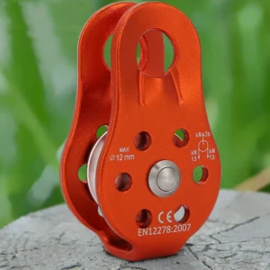 Pulley 26KN Aluminium Alloy Heavy Duty Single Swivel Rope Pulley Block for 12mm Rope Climbing Single Swivel Pulley Pulley Wheel