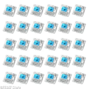 30Pcs Keyboard Switch Keyboard Clicker Key Replacement 2 Metal Pin Tactile Switch for Mechanical Keyboard