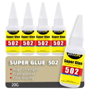 Super Glue All-Purpose Liquid 20g - Fast Drying Clear CA Adhesive for Metal,Plastic, Wood, Ceramic, Glass & DIY Repairs Easy Use