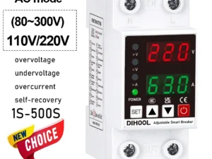 Adjustable Voltage Current Protector 110/220V 80-300V Universal Single Phase AC DC Protection 1~63a Self resetting