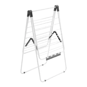 SucceBuy Clothes Drying Rack Foldable Laundry Dryer Rack with Sock Clips Metal Height Adjustable Drying Racks for Outdoor&Indoor