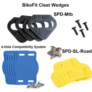 BikeFit Cleat Wedges for Shimano Road SPD-SL KEO& MTB SPD ATAC SpeedPlay Crank Bros Cleats 8 pcs/Pack Bike Fitting