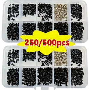 250/500pcs/box computer small mini screw set M2 M2.5 M3 carbon steel computer notebook laptop screws kit