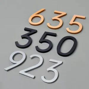 3d Digits House Number Self Adhesive Door Plate Sign Sticker 5*3.3cm Gold/Black Digital For Office Hotel Apartment Home Decor