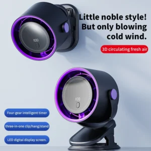 Multi-functional Circulating Fan With Clip 3-in-1 Turbo Fan Electric High-speed Clip Fan 100 levels of free adjustment Mini Fan