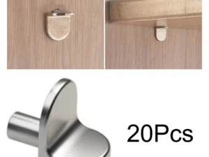 20pcs 5mm L - Shaped Shelf Support Studs: Fix Wooden/Glass Boards in Cabinets, Ideal Furniture Bracket Holders