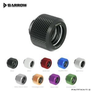 Barrow PC Hard Tube Fitting For OD12/14/16mm Acrylic PETG Pipe Water Cooling Metal Connector G1/4'' TFYKN-12/14/16 Hand Brass