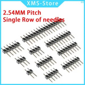 2.54mm Single Row Male PCB Board Pin Header Connector with Pin Header 2/3/4/5/6/8/10/12/20/40 Pins for Arduino