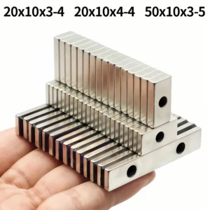 Super Strong Neodymium Magnet N35 NdfeB Permanent Magnetic imanes Block with holes Powerful Magnets Refrigerator Magnet
