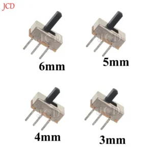 20Pcs SS12D00 Interruptor on-off mini Slide Switch 3pin 1P2T 2 Position High quality toggle switch Handle length:3MM/4MM/5MM/6MM