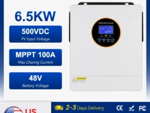 ECGSOLAX Us 6.5KW Hybrid Solar Inverter Pure Sine Wave 48V 120V 240VOff Grid Inverter 100A MPPT Solar Split Phase Inverter