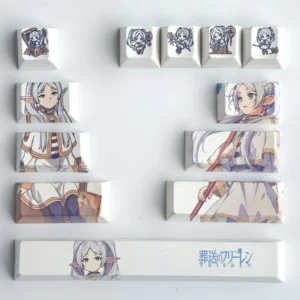 Frieren Keycaps 12PCS Cherry PBT Sublimation Personalized Keycap Frieren: Beyond Journey's End Anime Mechanical Keyboard Caps