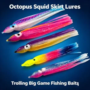 Soft Octopus Lure 60-120mm Octopus Hoochies Squid Skirt Trolling Lure PVC Luminous Skirt Fishing Lure