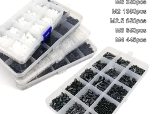 1 Box Plastic Nylon Hex Hexagon Spacer Column Standoff Screw Nut Washer Kit Set for PCB Motherboard M2 M2.5 M3 M4 Black White
