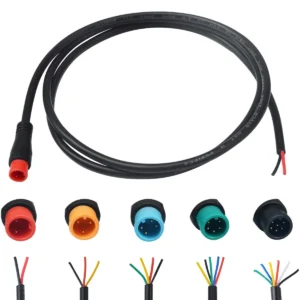 LED Power Signal Line 2/3/4/5/6Pin M8 Signal Connector Cable Male Female Waterproof Connector Outdoor Ebike Plug Wire Cable