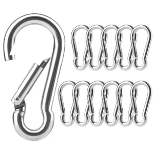 6Pcs 12Pcs 24Pcs 304 Stainless Steel M4 M5 M6 Multifunctional Spring Snap Carabiner Quick Link Lock Ring Hook