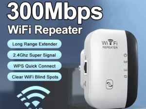 Kebidumei 300Mbps Wireless WiFi Repeater Wifi Extender Amplifier 802.11N WPS Long Range WiFi Booster Amplifier Wi Fi Repeater