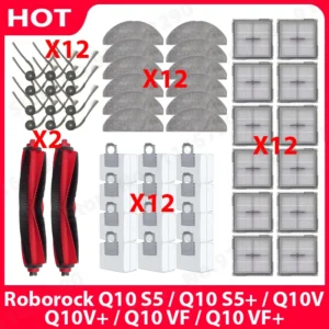 For Roborock Q10 S5 / Q10 S5+ / Q10V / Q10V+ / Q10 VF / Q10 VF+ Parts Main Brush Hepa Filter Dust Bag Vacuum Cleaner Accessories