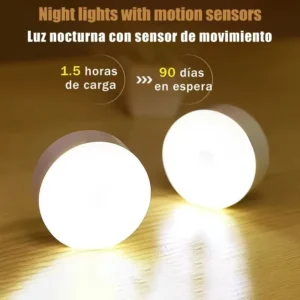 Mini LED Touch Sensor Night Lights USB Rechargeable Kitchen Bedroom Magnetic Base Wall Light Round Portable Dimming Night Lamp