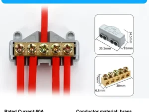 Wire Connector High Power Splitter Quick Electrical Cable Terminal Blocks Junction Box Connectors Large Current Conductor Brass