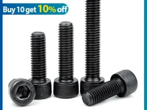 NINDEJIN Hexagon Hex Socket Cap Head Screw Bolts M1.6 M2 M2.5 M3 M4 M5 M6 M8 M10 12.9 Grade Carbon Steel Allen Screw DIN912