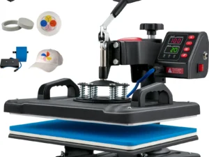 SucceBuy Heat Press 5in1 Heat Press Machine 12x15in Clamshell Sublimation Transfer Printer Digital Precise Temperature Control