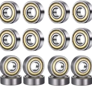 10Pcs 608 ZZ 608RS Ball Bearings 608ZZ Metal Double Shielded Miniature Deep Groove Skateboard Ball Bearings 8mm X 22mm X 7mm