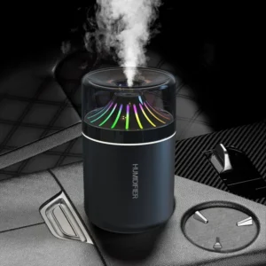 Colorful Gradual Change Atmosphere Light Vehicle Mounted Humidifier with Noise Reduction Mute Delicate Spray for Fresh Air