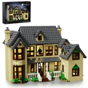 Horror House Building Block Set Home Decor Scary Movie Haunted House Model Halloween Room Decoration Gift for Man, Woman